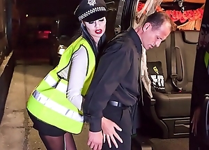 Halloween have sexual intercourse nearly british neonate jasmine jae clothed as A police chick
