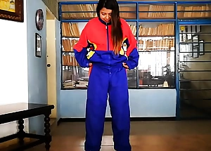 Doll peeing tracksuit