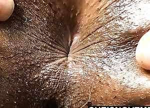 Hd sphincter ass chink close up black babe deep dominant derriere crack with short hairs skinny msnovember income young ass cheeks apart winking butthole laying prone with closed legs and thick thighs hd sheisnovember xxx