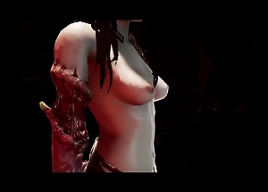 Succubus videogame jiggling soft tits slo-mo 3d uncensored demoness sexy hell