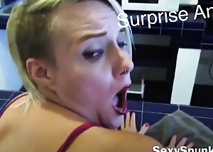 Anal surprise while that babe cleans the kitchen i fuck say no to ass comfortably warning
