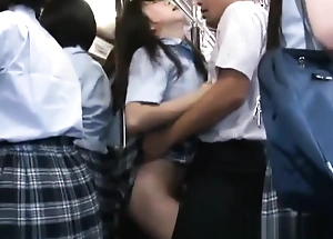 Schoolgirl Giving Handjob For Liaison Man Drilled While Standing On The School