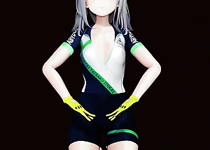 MMD-B Elephantine BluArc Shiroko Time Speck bike-N - Zeruel Game - Emerald Suit Color Edit Smixix