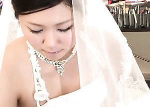 Brunette Emi Koizumi fucked expert to before wedding dress uncensored.