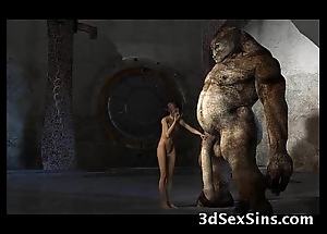 Monsters be hung up on 3d babes!