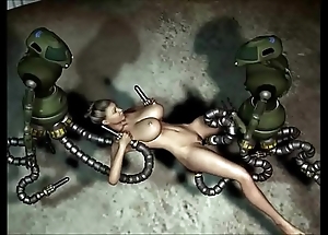 3d animation: robots lovemaking pretend to