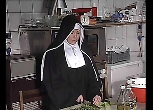 German nun fucked right into an asshole in pantry